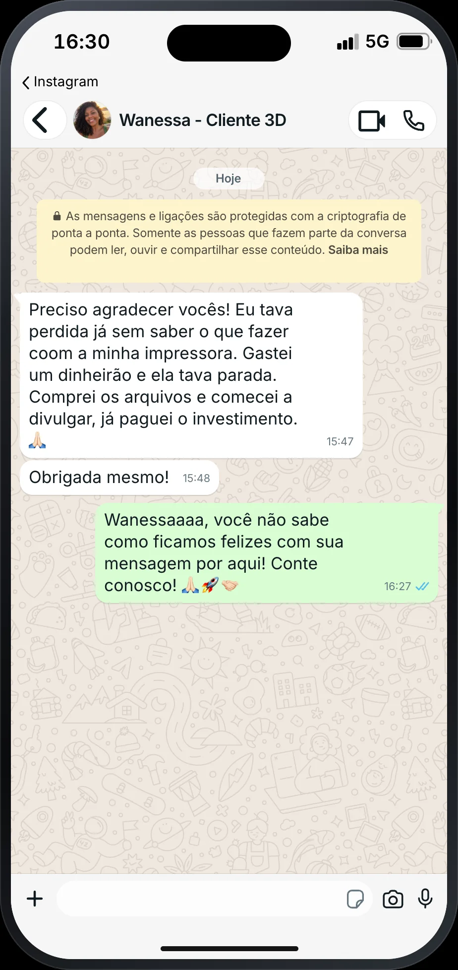 Depoimento de cliente da Biblioteca Pronta 3D