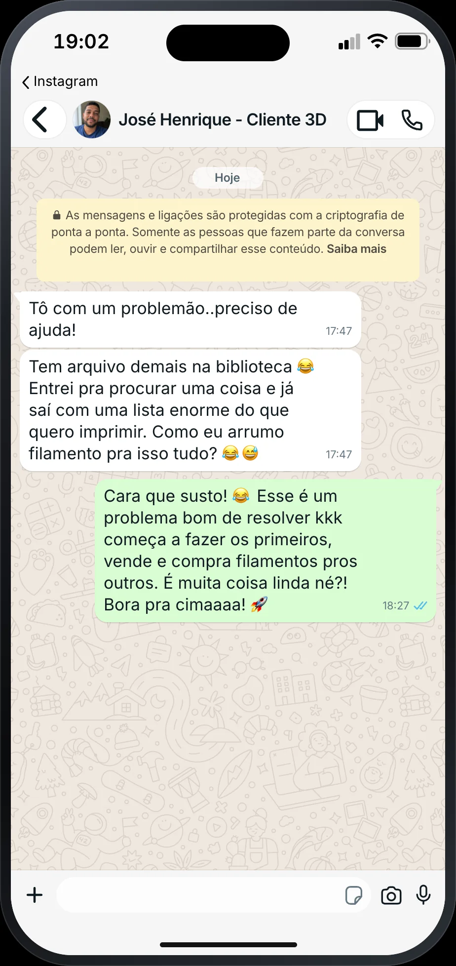 Depoimento de cliente da Biblioteca Pronta 3D